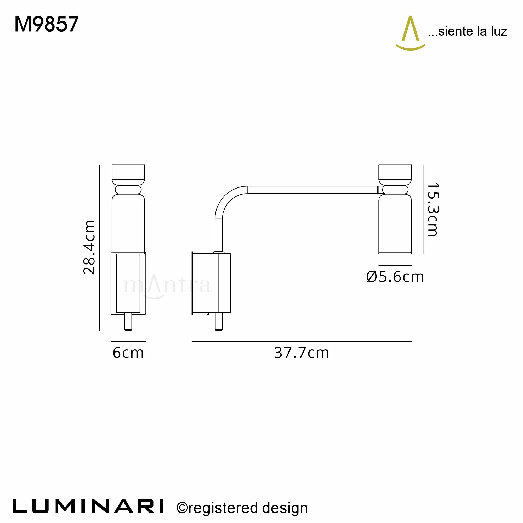 Luminari Wall Lights Mantra Armed Wall Lights